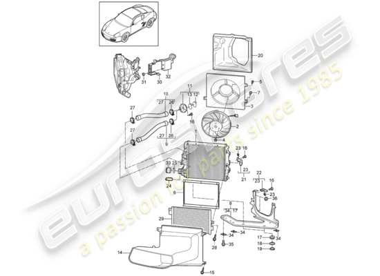 a part diagram from the Porsche Cayman 987 parts catalogue