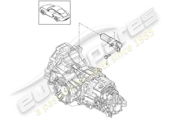 a part diagram from the Porsche Cayman 987 (2010) parts catalogue