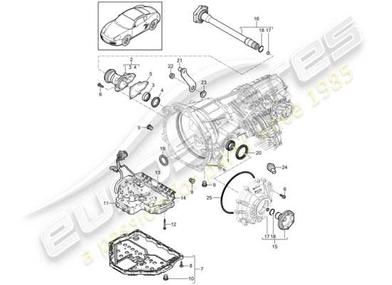 a part diagram from the Porsche Cayman 987 (2010) parts catalogue