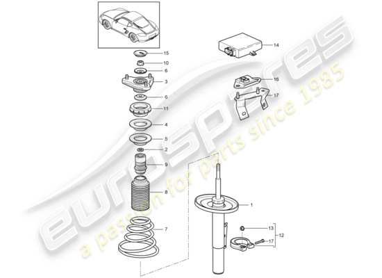 a part diagram from the Porsche Cayman 987 parts catalogue