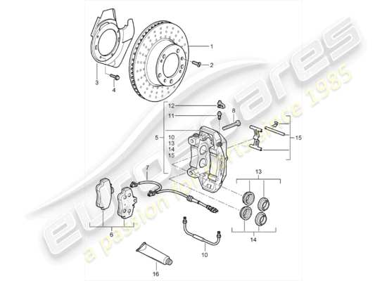 a part diagram from the Porsche Cayman 987 parts catalogue