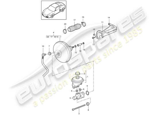 a part diagram from the Porsche Cayman 987 parts catalogue