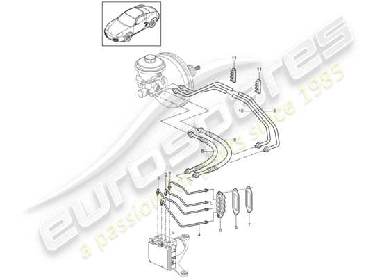 a part diagram from the Porsche Cayman 987 parts catalogue