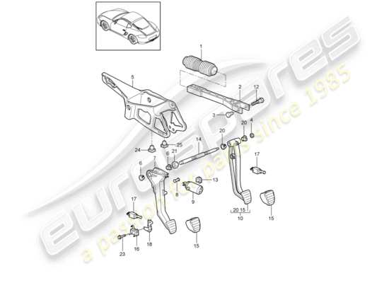 a part diagram from the Porsche Cayman 987 (2010) parts catalogue