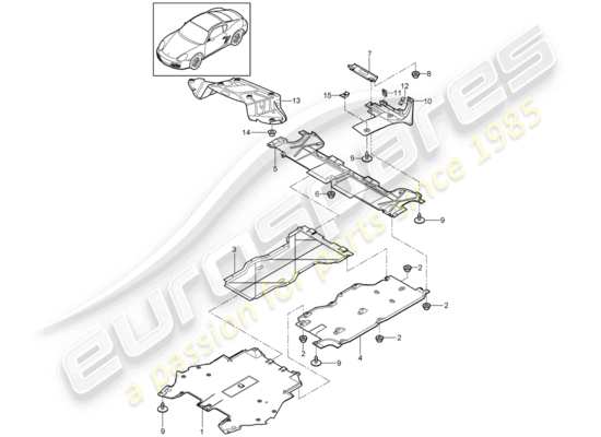 a part diagram from the Porsche Cayman 987 parts catalogue