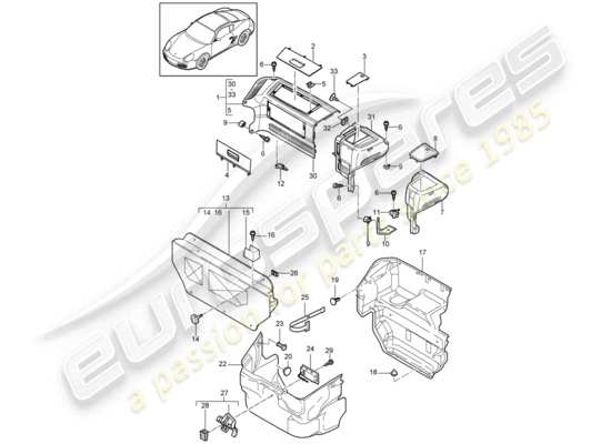 a part diagram from the Porsche Cayman 987 (2010) parts catalogue