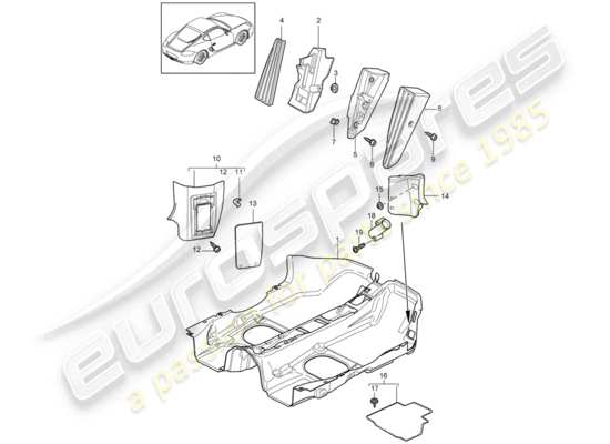 a part diagram from the Porsche Cayman 987 parts catalogue