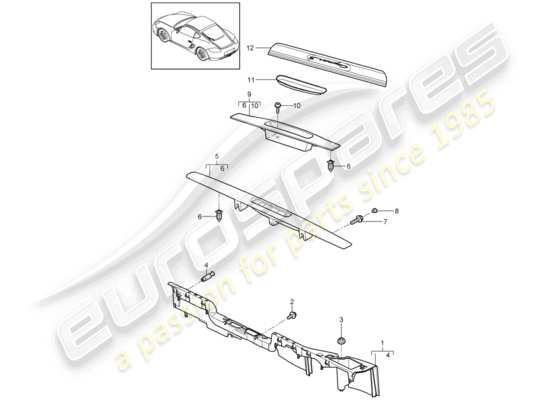 a part diagram from the Porsche Cayman 987 parts catalogue