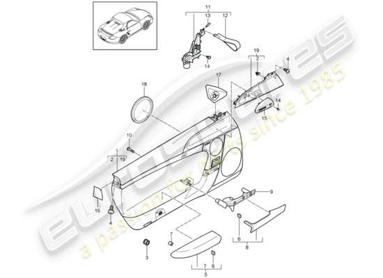 a part diagram from the Porsche Cayman 987 (2010) parts catalogue