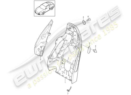 a part diagram from the Porsche Cayman 987 parts catalogue