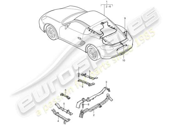 a part diagram from the Porsche Cayman 987 parts catalogue