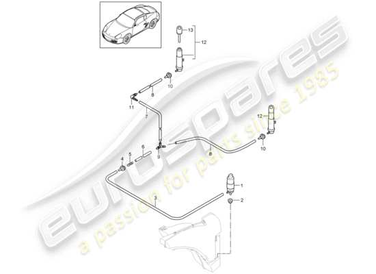 a part diagram from the Porsche Cayman 987 parts catalogue