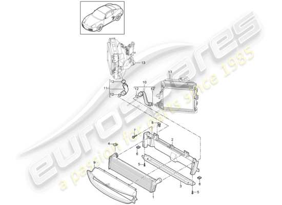 a part diagram from the Porsche Cayman 987 parts catalogue