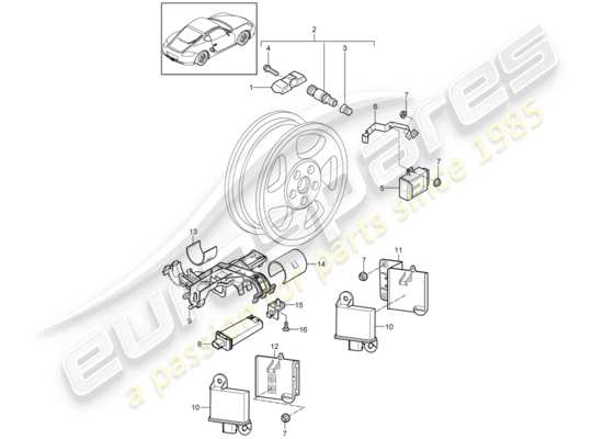 a part diagram from the Porsche Cayman 987 parts catalogue