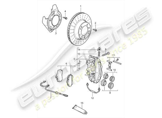 a part diagram from the Porsche Cayman 987 parts catalogue