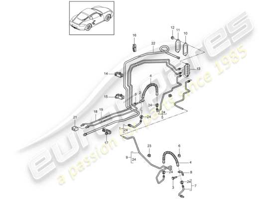 a part diagram from the Porsche Cayman 987 (2011) parts catalogue