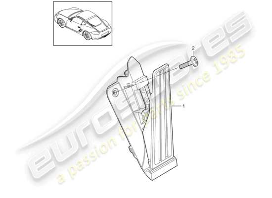 a part diagram from the Porsche Cayman 987 parts catalogue