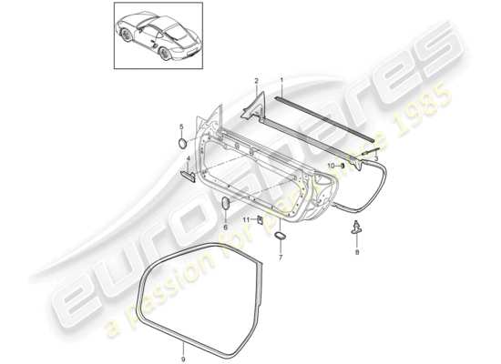 a part diagram from the Porsche Cayman 987 parts catalogue