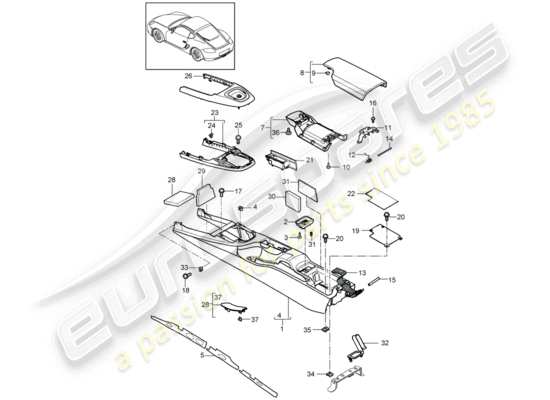 a part diagram from the Porsche Cayman 987 parts catalogue