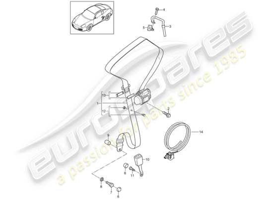 a part diagram from the Porsche Cayman 987 parts catalogue