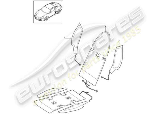 a part diagram from the Porsche Cayman 987 (2011) parts catalogue