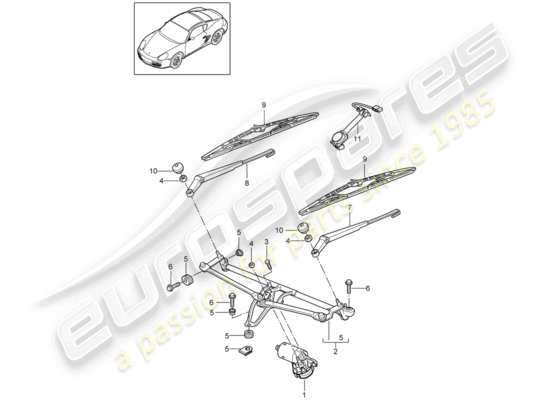 a part diagram from the Porsche Cayman 987 parts catalogue