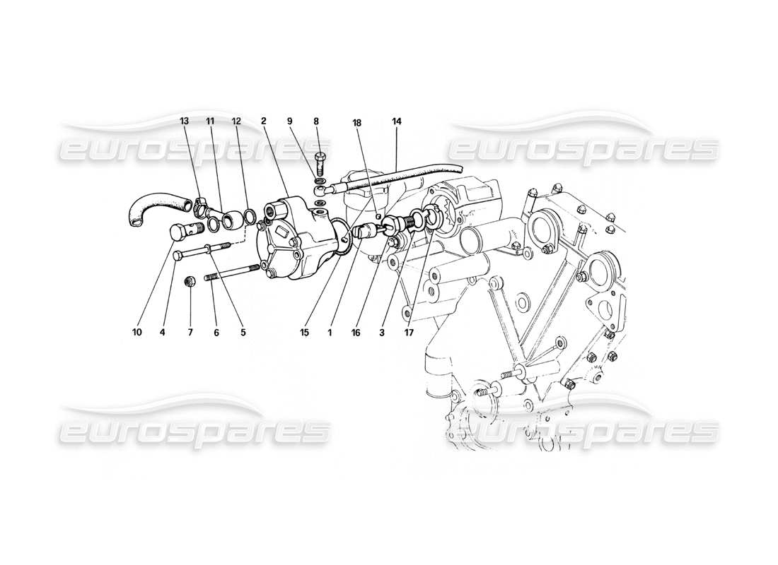 Ferrari 400 GT (Mechanical) Brake Booster Vacuum Pump Parts Diagram