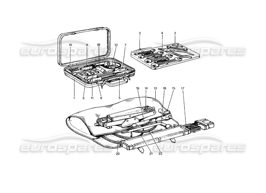 Ferrari 400 GT (Mechanical) Tool - Kit Parts Diagram