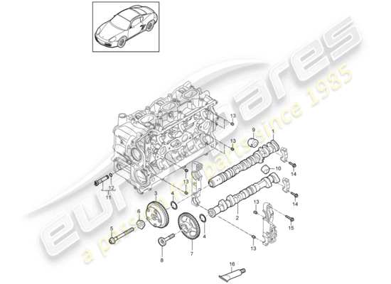 a part diagram from the Porsche Cayman 987 parts catalogue