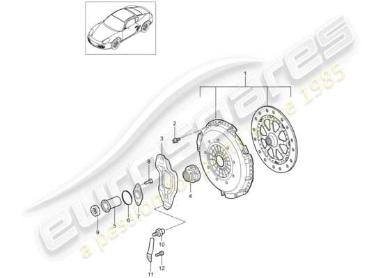 a part diagram from the Porsche Cayman 987 parts catalogue