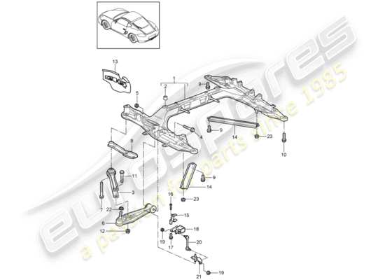 a part diagram from the Porsche Cayman 987 (2012) parts catalogue