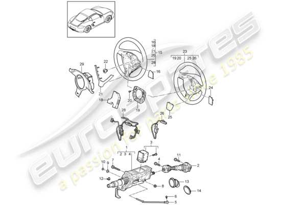 a part diagram from the Porsche Cayman 987 (2012) parts catalogue