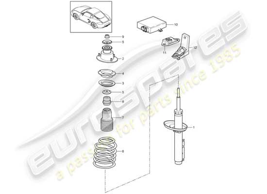 a part diagram from the Porsche Cayman 987 parts catalogue