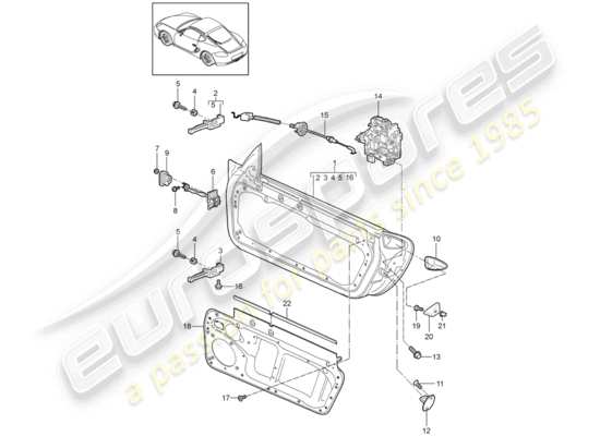 a part diagram from the Porsche Cayman 987 parts catalogue