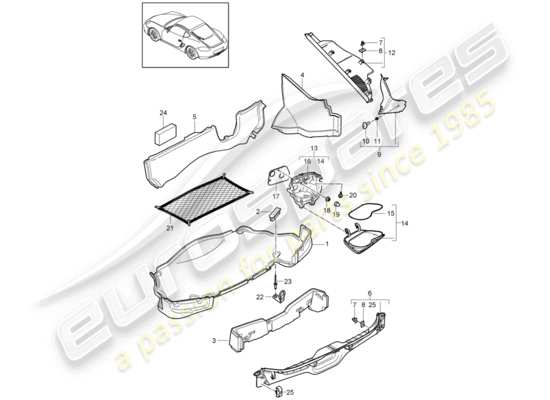 a part diagram from the Porsche Cayman 987 parts catalogue