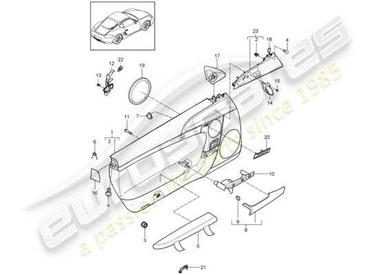 a part diagram from the Porsche Cayman 987 (2012) parts catalogue