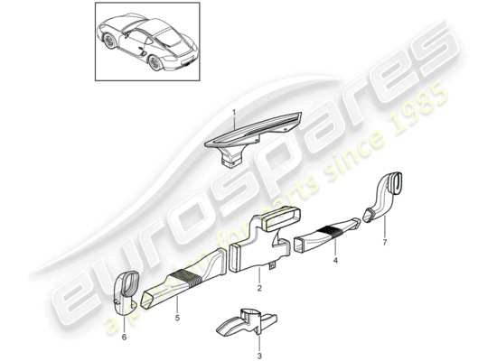 a part diagram from the Porsche Cayman 987 parts catalogue