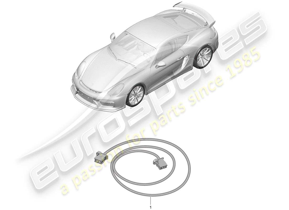 Porsche Cayman GT4 (2016) wiring harnesses Part Diagram