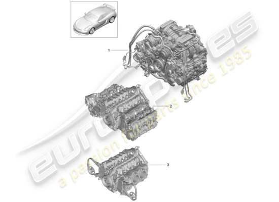 a part diagram from the Porsche Cayman GT4 parts catalogue