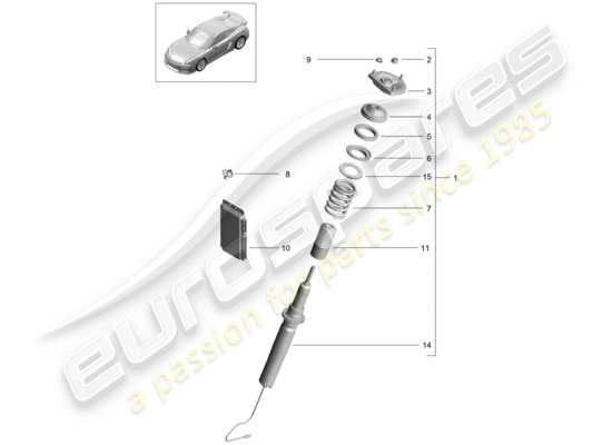 a part diagram from the Porsche Cayman GT4 parts catalogue