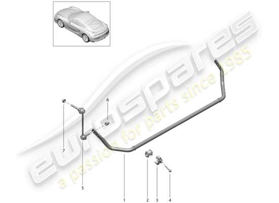 a part diagram from the Porsche Cayman GT4 parts catalogue