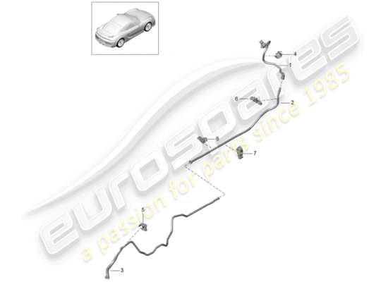 a part diagram from the Porsche Cayman GT4 parts catalogue