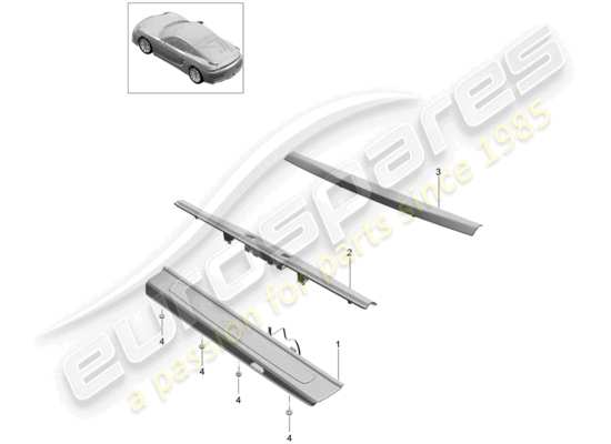 a part diagram from the Porsche Cayman GT4 (2016) parts catalogue