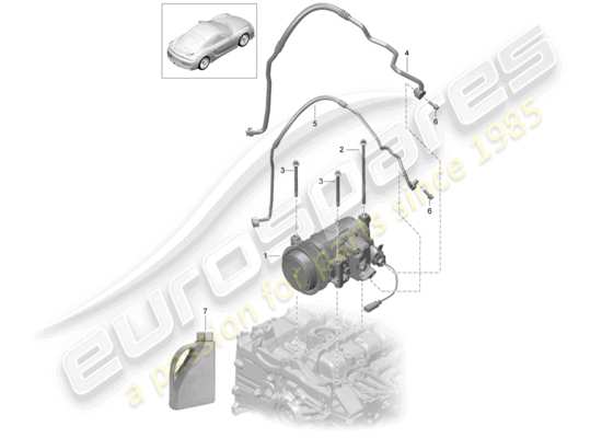 a part diagram from the Porsche Cayman GT4 parts catalogue