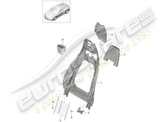 a part diagram from the Porsche Cayman GT4 parts catalogue