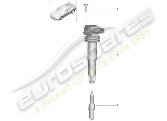 a part diagram from the Porsche Cayman GT4 parts catalogue