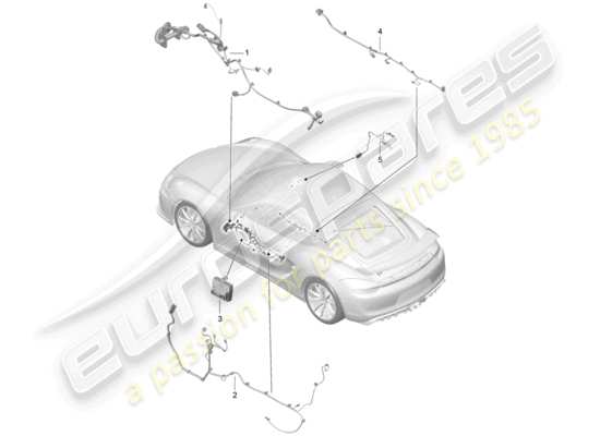 a part diagram from the Porsche Cayman GT4 parts catalogue