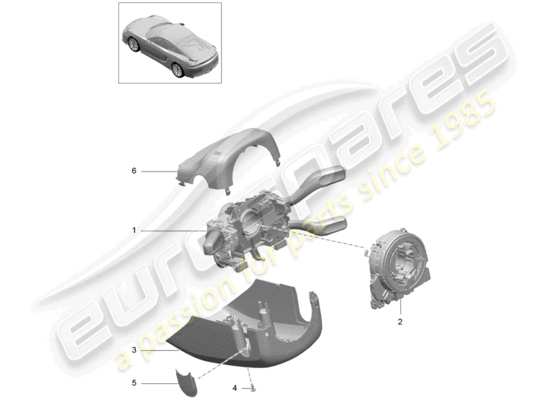 a part diagram from the Porsche Cayman GT4 parts catalogue