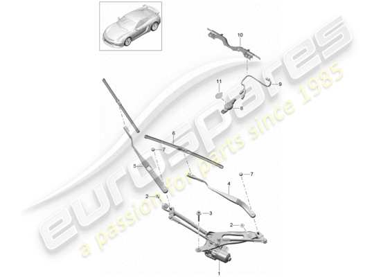 a part diagram from the Porsche Cayman GT4 parts catalogue