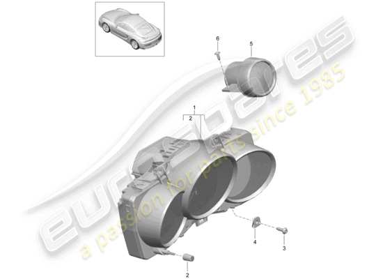 a part diagram from the Porsche Cayman GT4 parts catalogue